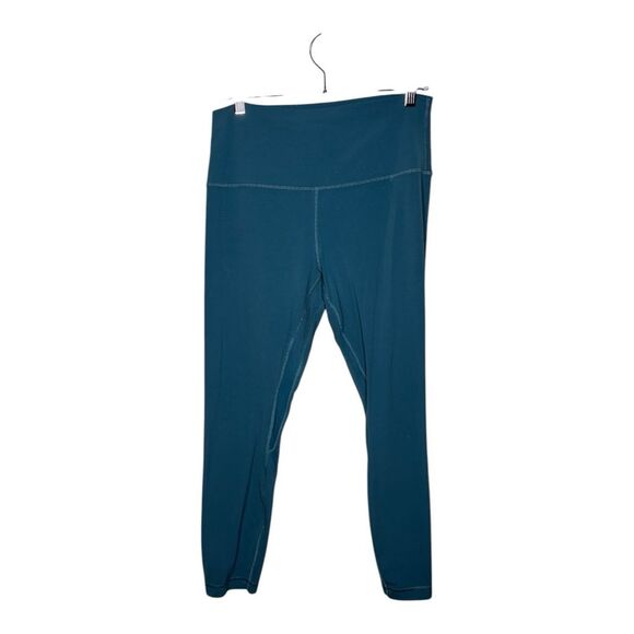 Lululemon Dark Aqua Green Lightweight High Waist Ankle Leggings US 10 - Picture 1 of 4